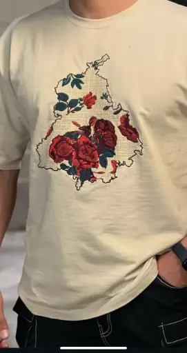 Rose Flower Oversized TEE